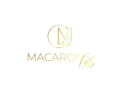 Macarons.lab brend brending design gold gold foil graphicdesign logo logo design logos logotype macaron macarons minimal vector