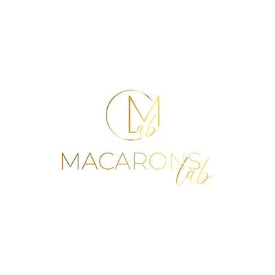 Macarons.lab brend brending design gold gold foil graphicdesign logo logo design logos logotype macaron macarons minimal vector