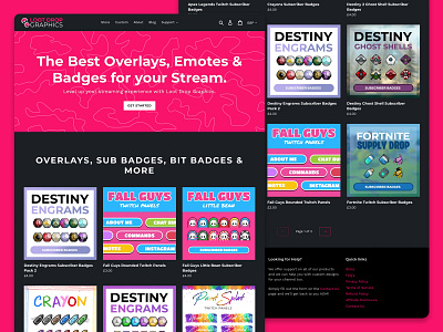 Loot Drop Graphics content creator overlays shopify streamer twitch youtube