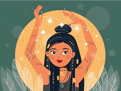 Star Girl dailyuichallenge drawing dtiys flat girl flat people flatdesign girl hello dribbble illustration inspiration magic magical girl people space space girl star ui uidesign vector vector illustration