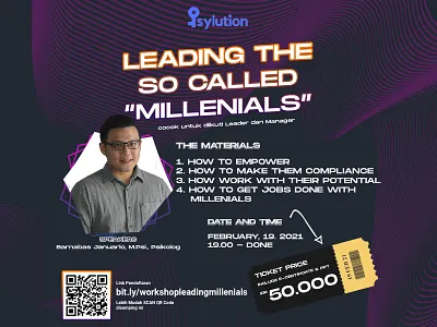 Seminar Poster branding design illustration minimal typography