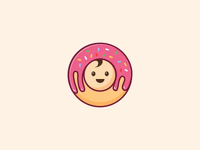 Baby Dount colorful design dount logo simple yummy