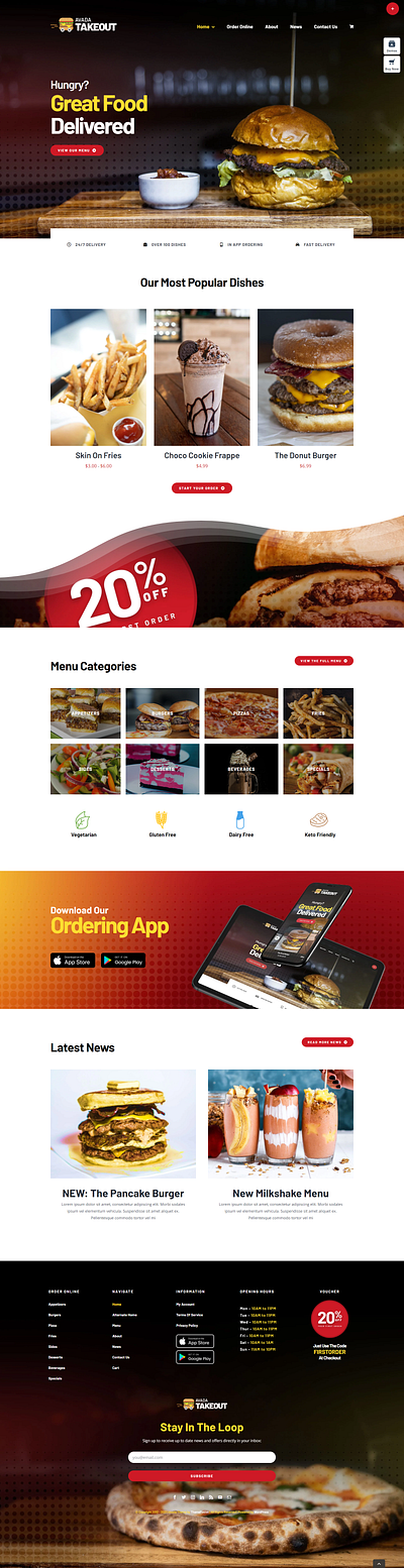 Avada Takeout WordPress Theme blog design design theme web design website wordpress theme