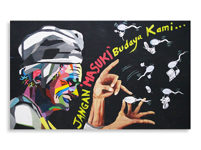 Mural 'Egoisme Kaum Marjinal' by contingent of FMIPA UI (2015) artwork fine art marginal mural uiartwar