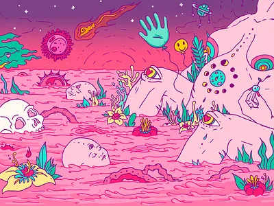 LSD Birth Comision for Winning Writers birth illustration lsd rebirth space spacey surreal