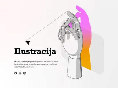 Illustration of hand adobe illustrator design illustration vector vectorillustration website