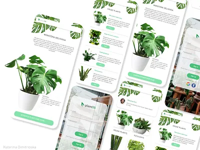 PlantIN Application app application application design plant app plant care app plants ui uidesign ux uxdesign uxui uxuidesigner