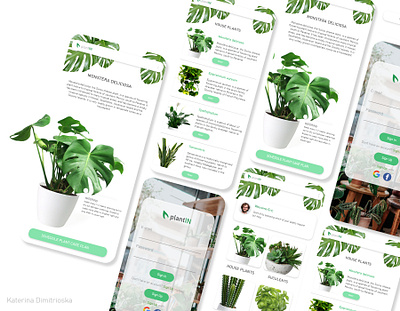 PlantIN Application app application application design plant app plant care app plants ui uidesign ux uxdesign uxui uxuidesigner