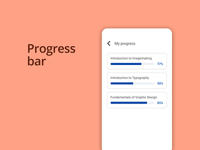 DailyUI Challenge 086 - Progress Bar daily 100 challenge dailyui dailyui 086 dailyuichallenge mobile app mobile design mobile ui progress bar progress indicator progressbar ui ui design web design