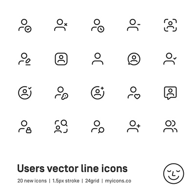 Myicons✨ — Users vector line icons pack essential icons icon design icon pack icons icons design icons pack interface icons line icons sketch sketchicons ui ui design ui designer ui icons ui kit ui pack ui set web design web designer web ui