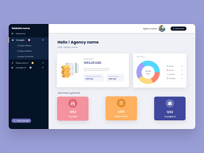 Agency Dashboard design ui ux web