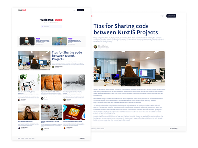 HubHall - Minimal Blog for thousands stories blog blog design