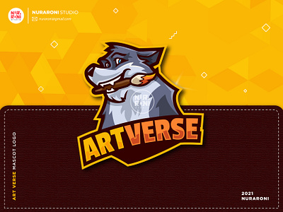 Art Verse Mascot Logo cartoon cartoon character character esport esportlogo game online gamers gaming illustration logo logo design logo inspirations logo maker mascot mascot design mascotlogo twitch twitch logo vector wolf logo