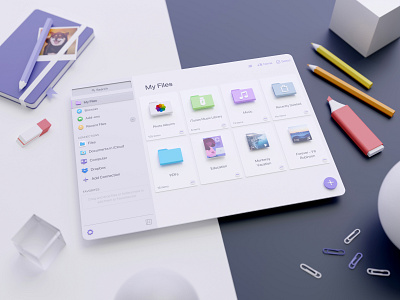 All your files 📑 in one app 🚀 3d 3d art 3d artwork actions app blender blender 3d blender3d blendercycles documents files illustration ios ipad iphone neumorphic design neumorphism neumorphism ui productivity readdle