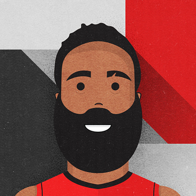 James Harden Illustration basketball houston rockets illustration illustration design james harden nba the beard vector