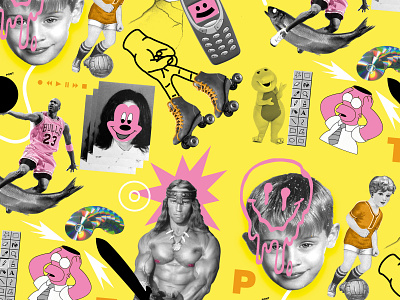 PONT | Wallpaper III arnold schwarzenegger baller club flyer collage disk funky funny illustration king michael michael jackson michael jordan music neon nightlife pop silly texture yellow