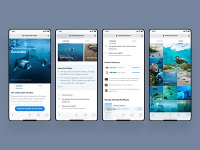 #exploration — detail of travel destination — web mobile version detail page mobile travel travel app traveling ui ui design ux ux design web website