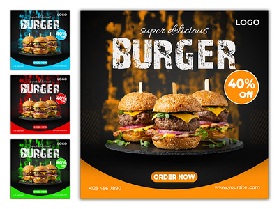 Burger social media post burger facebook ads burger social media post facebook ads facebook banner facebook post social media banner social media post social media templates template