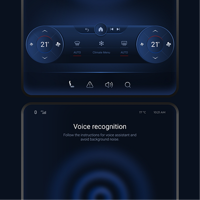 Car Dashboard Interface application auto car dashboard ui interface screen ui user experience voice assistant