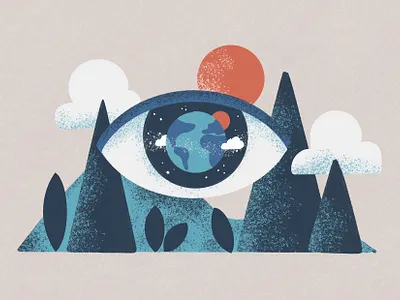 The View From Somewhere Esle concept art editorial eye illustration perspective philosophy travel
