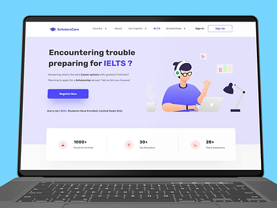 IELTS Training Page branding icon illustration product design typography ui ui design user interface uxdesign vector webdesign