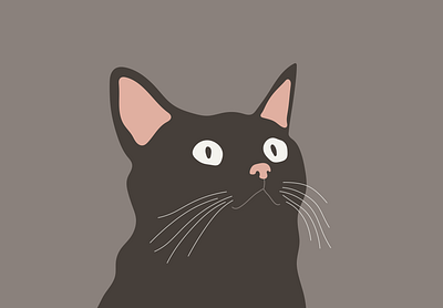 Kitty cat flat illustration inkscape vector art