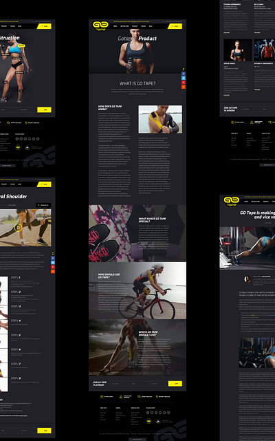 Inner pages. GoTape WordPress website basov design elastic finest kinesiology magento magento 2 minimal muscle responsive shop sport sportsman store tape typography ui web webdesign website