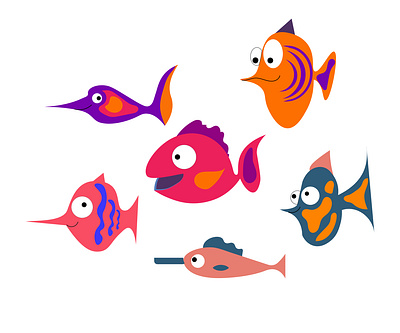 aquarium fish design animal aquarium aquatic background blue cartoon character color colorful coral design dive exotic fish funny illustration lifemarine nature ocean reef