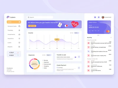 Banking Dashboard banking dashboad design finance illustration ui ux