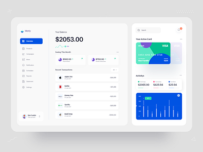 Financial Apps Dashboard V-01 bank app creative dashboard dashboard app dashboard ui design inspiration finance finance app financial minimal minimalist training typogaphy uidesign wallet wallet ui