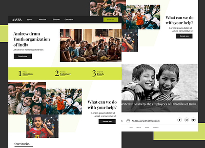 Orphanage website. design illustration typography ui ux vector web website website design