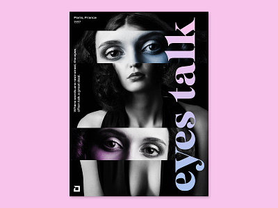 Eyes Talk Poster design design process eyes eyeshadow france girl girls girly graphic design paris poster poster a day poster art poster design posters type type art typedesign typeface typography