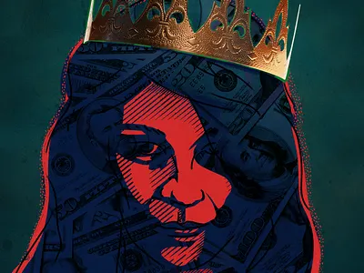 Serial Con Artist Poses As Royalty character design editorial illustration illustrator photoshop podcast woman