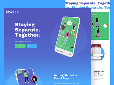 Vote for SPACED! branding covid illustration mobile app open peeps social distance ui uidesign ux webflow website website design