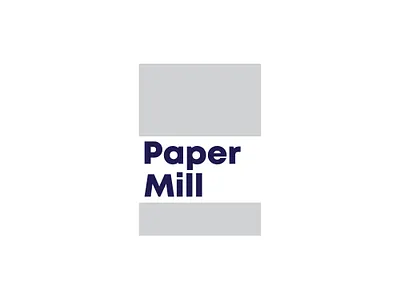 Paper Mill blue branding icon illustration logo logotype mill paper typography vector