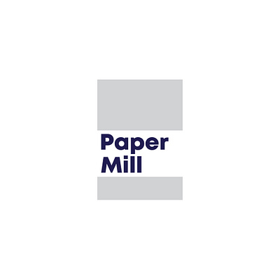 Paper Mill blue branding icon illustration logo logotype mill paper typography vector