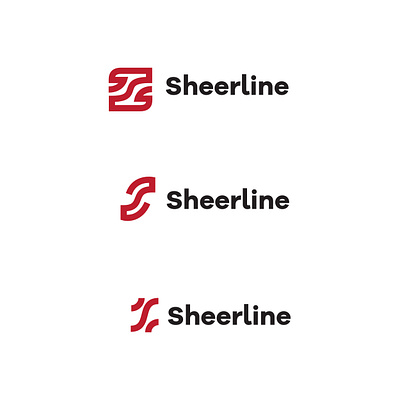 Sheerline branding design line logo logotype sheer typography vector