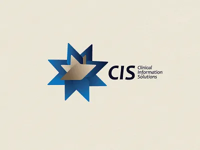 CIS Clinical Information Solution blue branding clinical design illustration info logo logotype solution typography vector