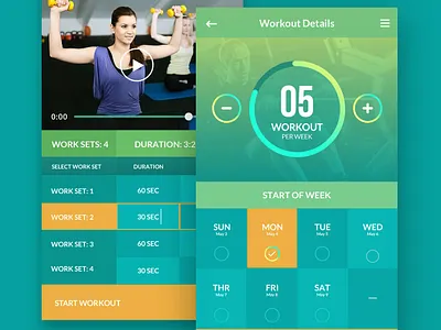 Gym App Design app design design mockups ui design ui ux design wireframes wireframes design