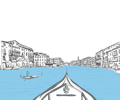 Venice no.4 2d architecture canals illustration vector venice