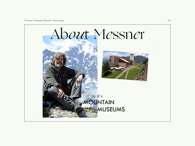 Messner Mountain Museum ― website redesign about composition concept design inspiration minimal minimalism museum redesign typography ui ux uxui web design