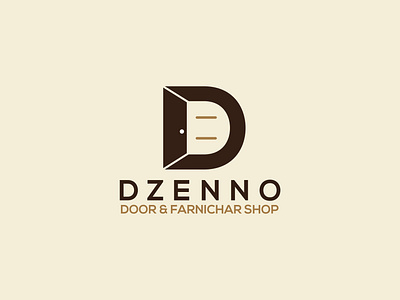 D Farnichar Door Logo branding coloring logo creative logo d letter d logo d mark design door logo dzenno logo dzenno logo farnichar logo icon illustration logo minimal vector wordmark logo