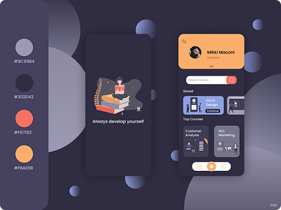 Study Application Shot - Ux/Ui Design 🚀 animation app application design free illustration shot ui ux web