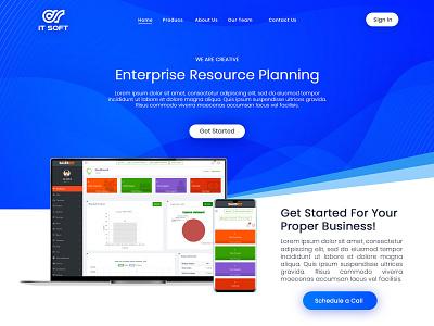 IT Soft (Software Product Page Design) business design graphic design innovation landing page science software software product tech technews ui designer uidesign uiux webdesign website