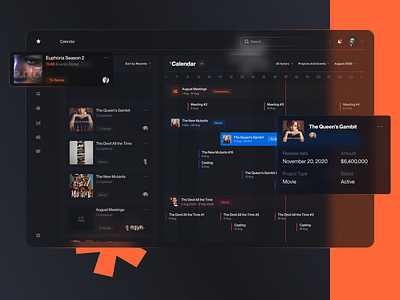 Actor Management Web App acting actor agent app art industry calendar clean date event management manager progress project roadmap ui ux web web application web design zajno