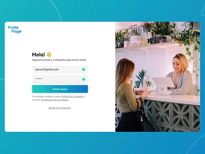 PuntoPago app branding design desktop ui