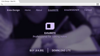 EntoNOTE logo cool design ento entonote logo logos nice note notes notes app purple simple site sites website websites