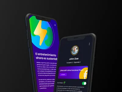 Flixxo Eco Mode animation app branding design desktop ui ux