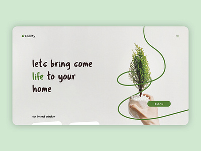 Plant store website. adobexd branding figma figmadesign illustration landing design landing page design landingpage plants ui ux web design web designer webdesign website website concept