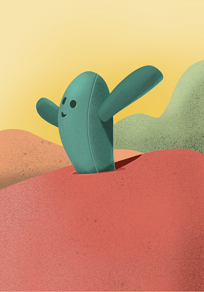 Hello cactus cactus illustration illustration procreate